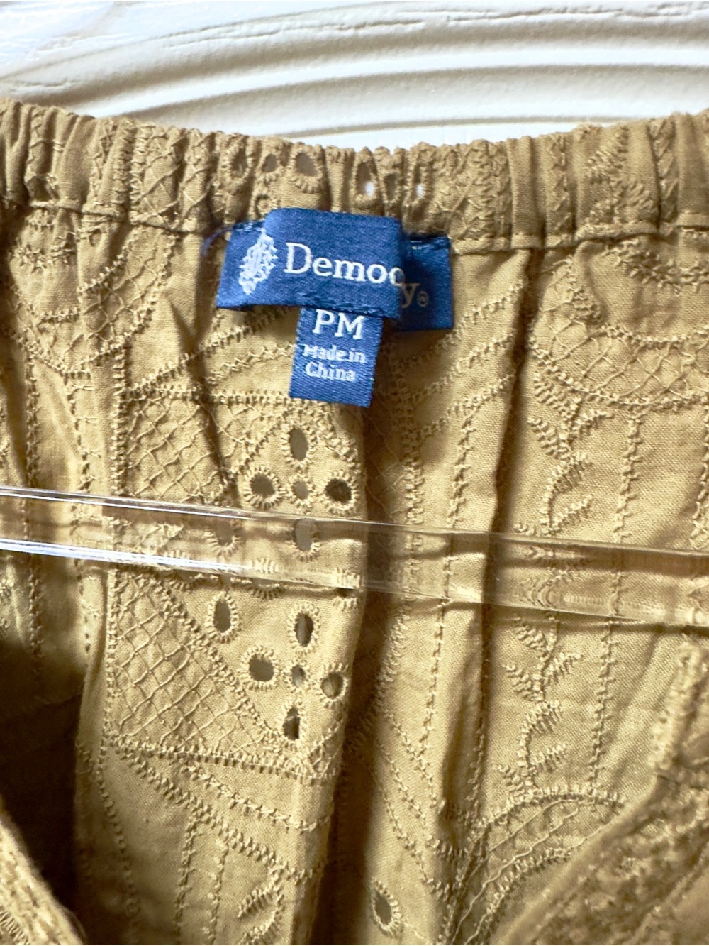 Democracy Eyelet Peplum Blouse, PM - Picture 3 of 6